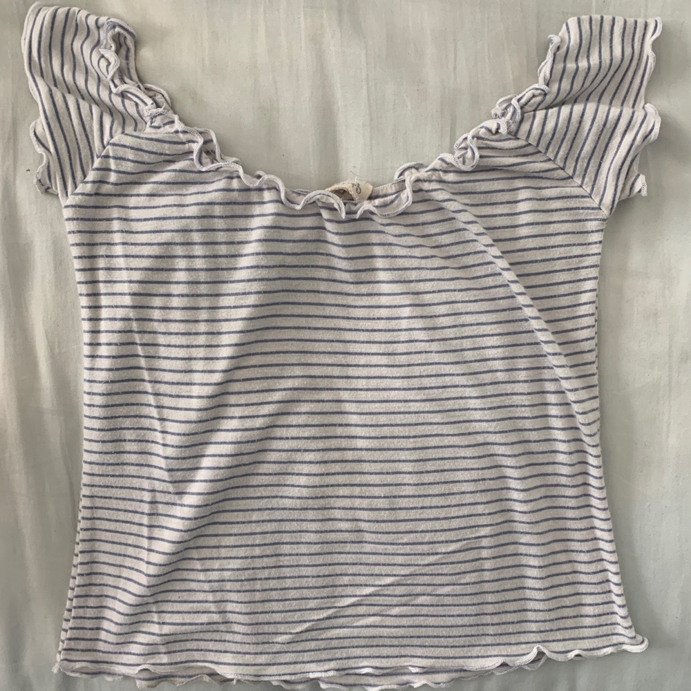 JOHN GALT STRIPPED OFF THE SHOULDER TOP